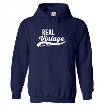 Real Vintage Since 1969 Unisex Novelty Kids and Adults Pullover Hoodie Real Vintage Since 1969 Unisex Novelty Kids and Adults Pullover Hoodie